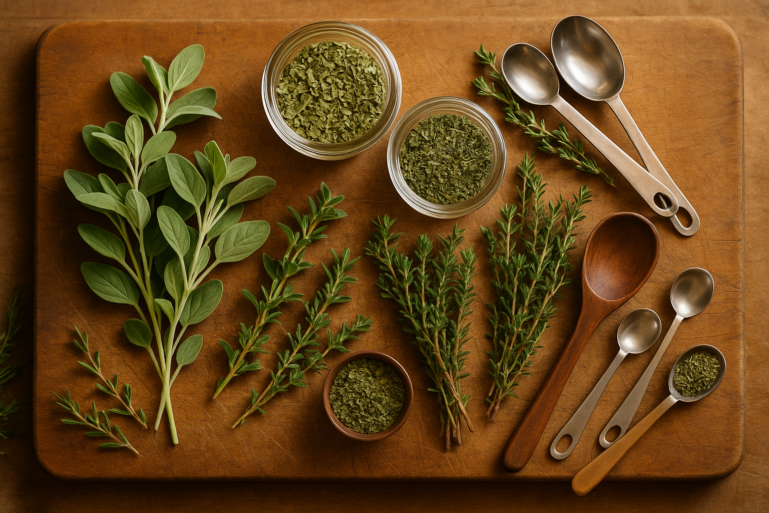 Using Fresh vs Dried Marjoram and Thyme