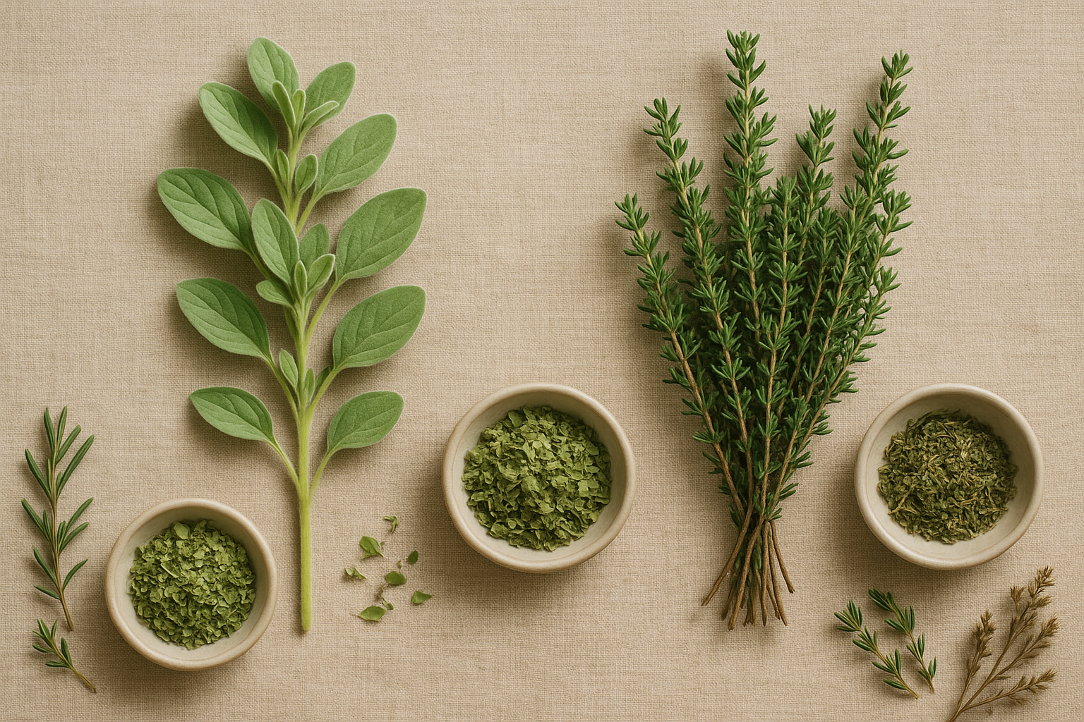 What Are Marjoram and Thyme