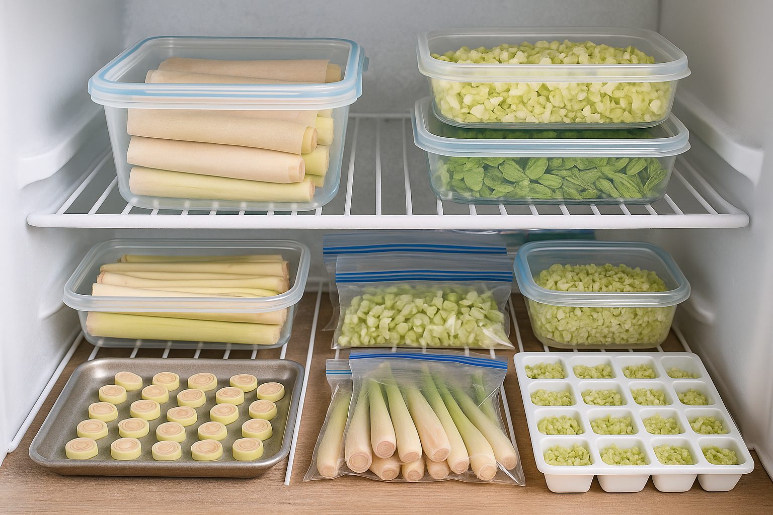 Freezing Methods for Lemongrass