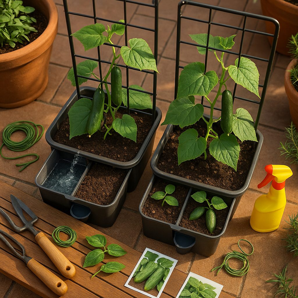 Caring for Cucumbers in Self-Watering Pots
