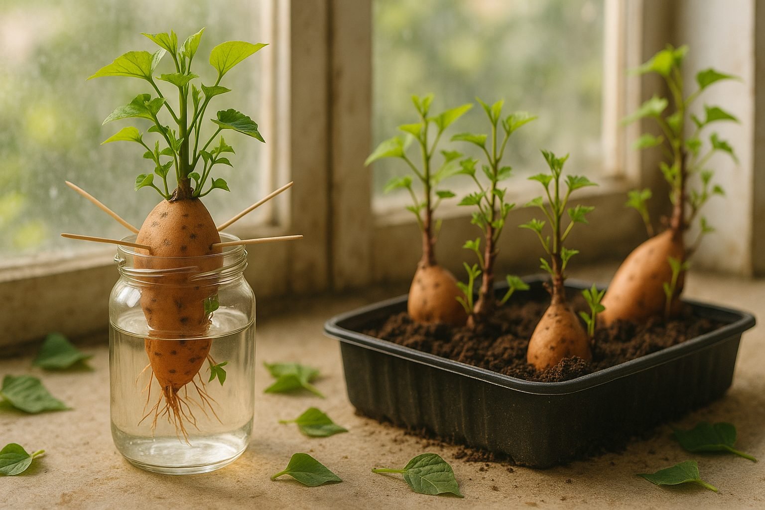 Choosing Sweet Potatoes and Preparing Slips