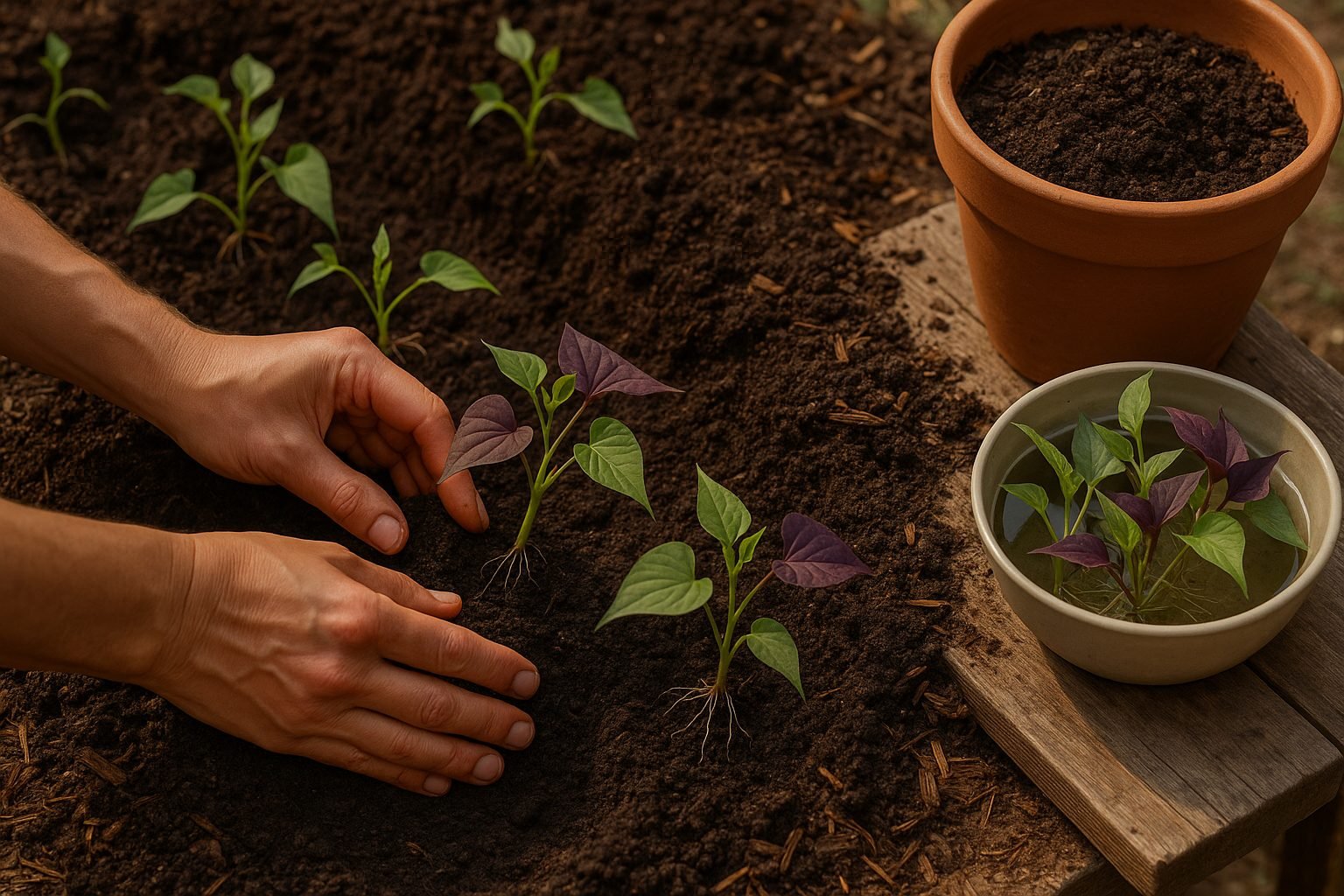 Choosing and Planting Sweet Potato Vines