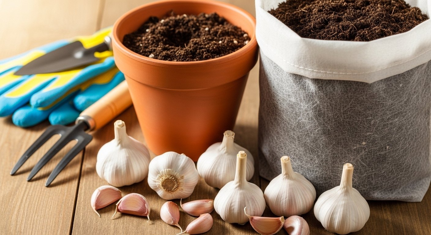 Choosing the Right Garlic Variety and Container