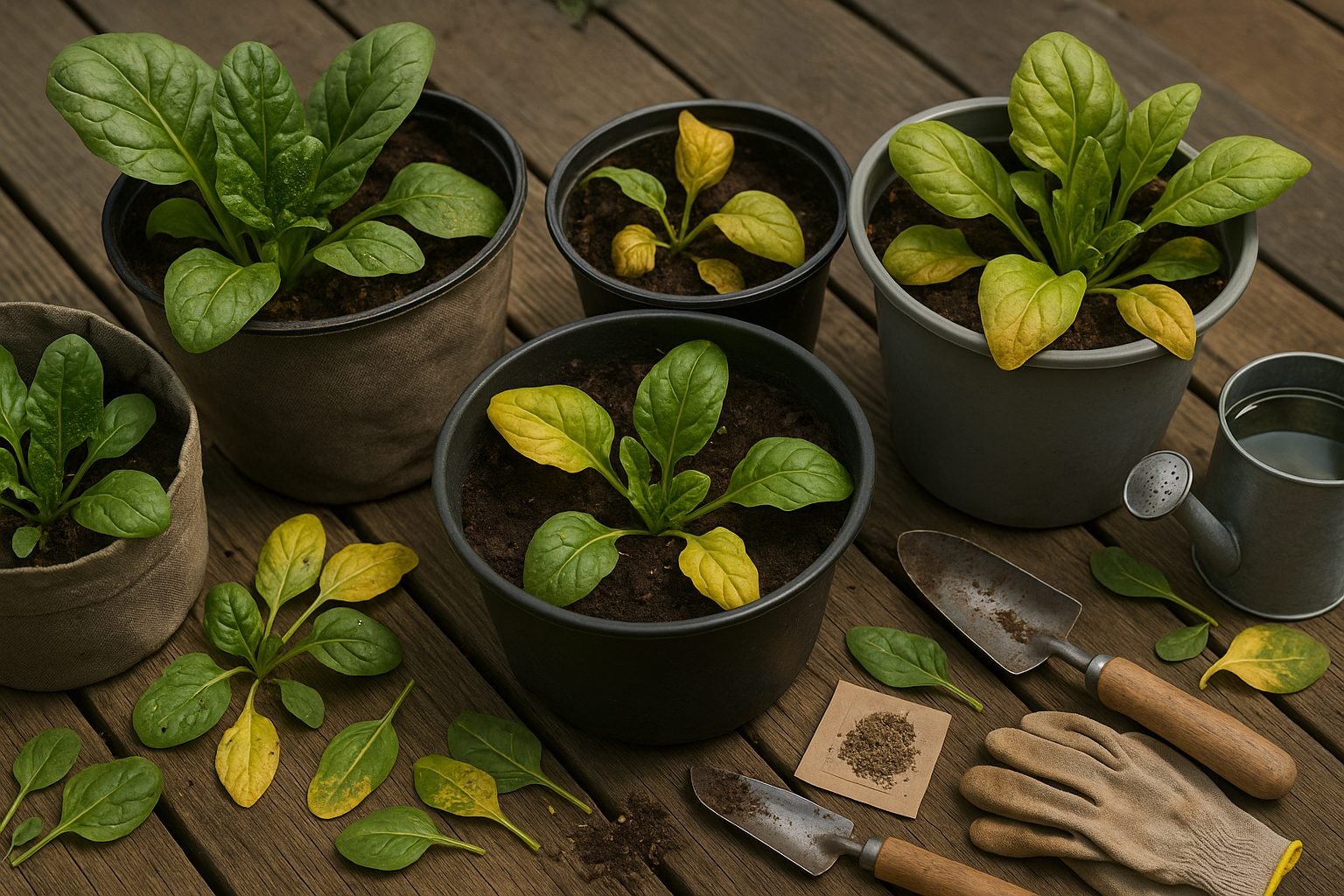 Common Causes of Yellowing Spinach Leaves