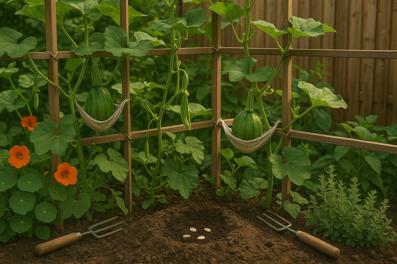 Companion Planting and Growing Pumpkins Vertically