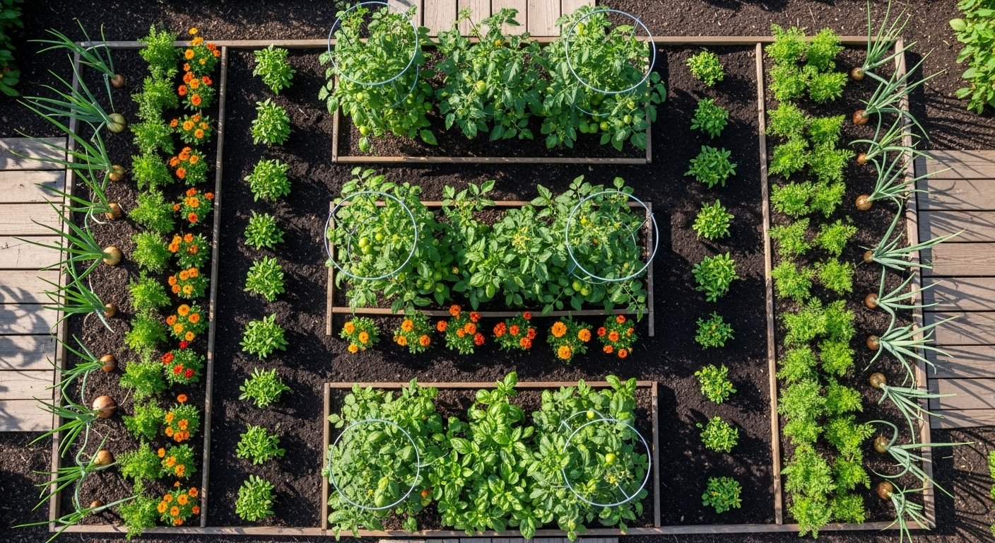Designing a Tomato Bed with Companion Plants