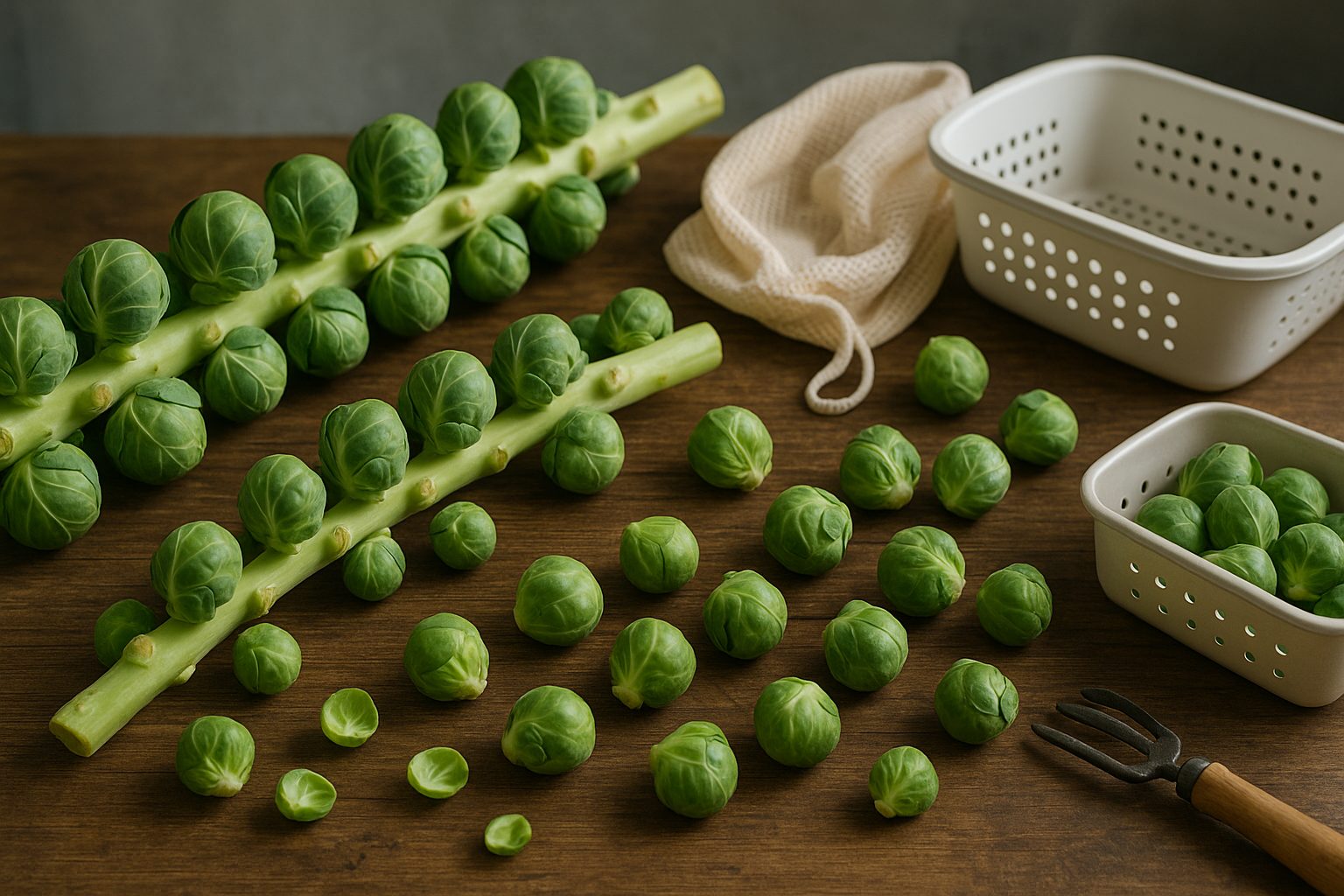 Encouraging Flowering and Pollination for Saving Brussels Sprouts Seeds