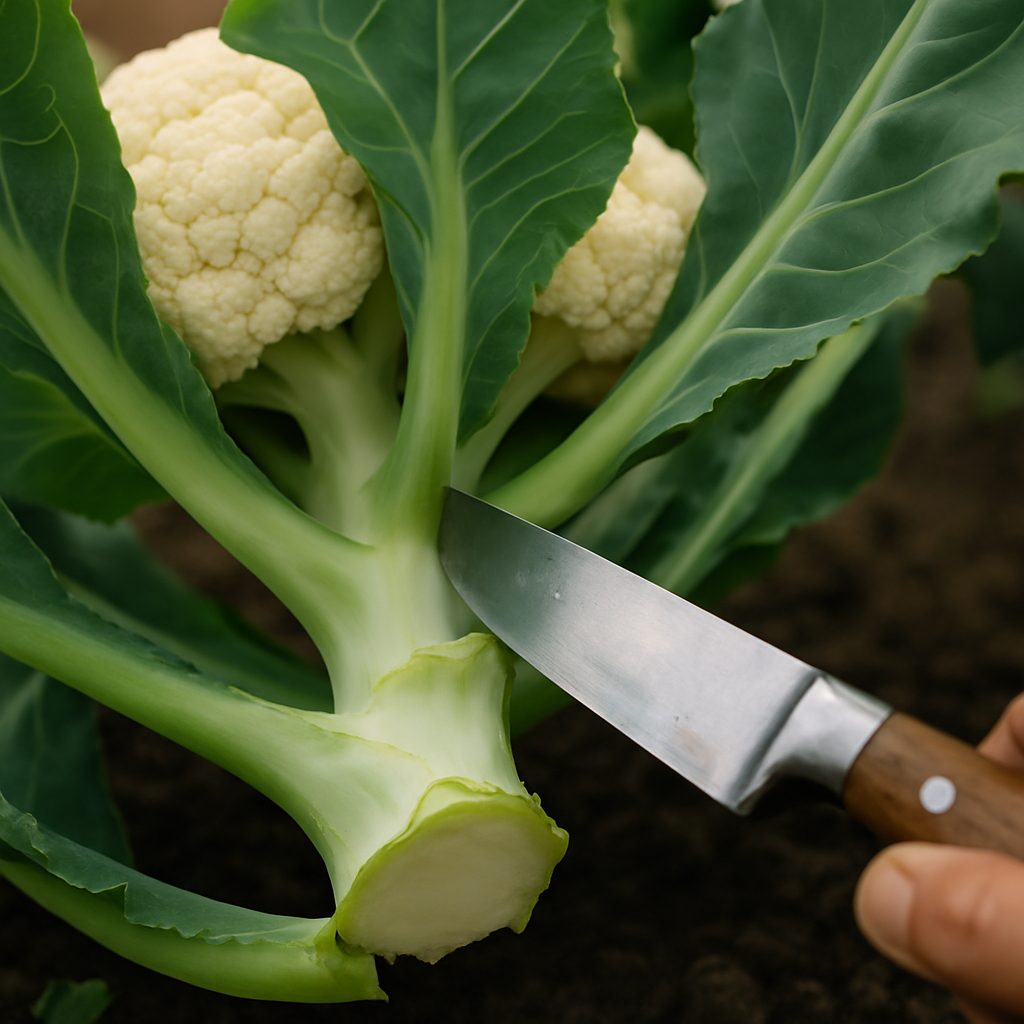 Harvesting Cauliflower