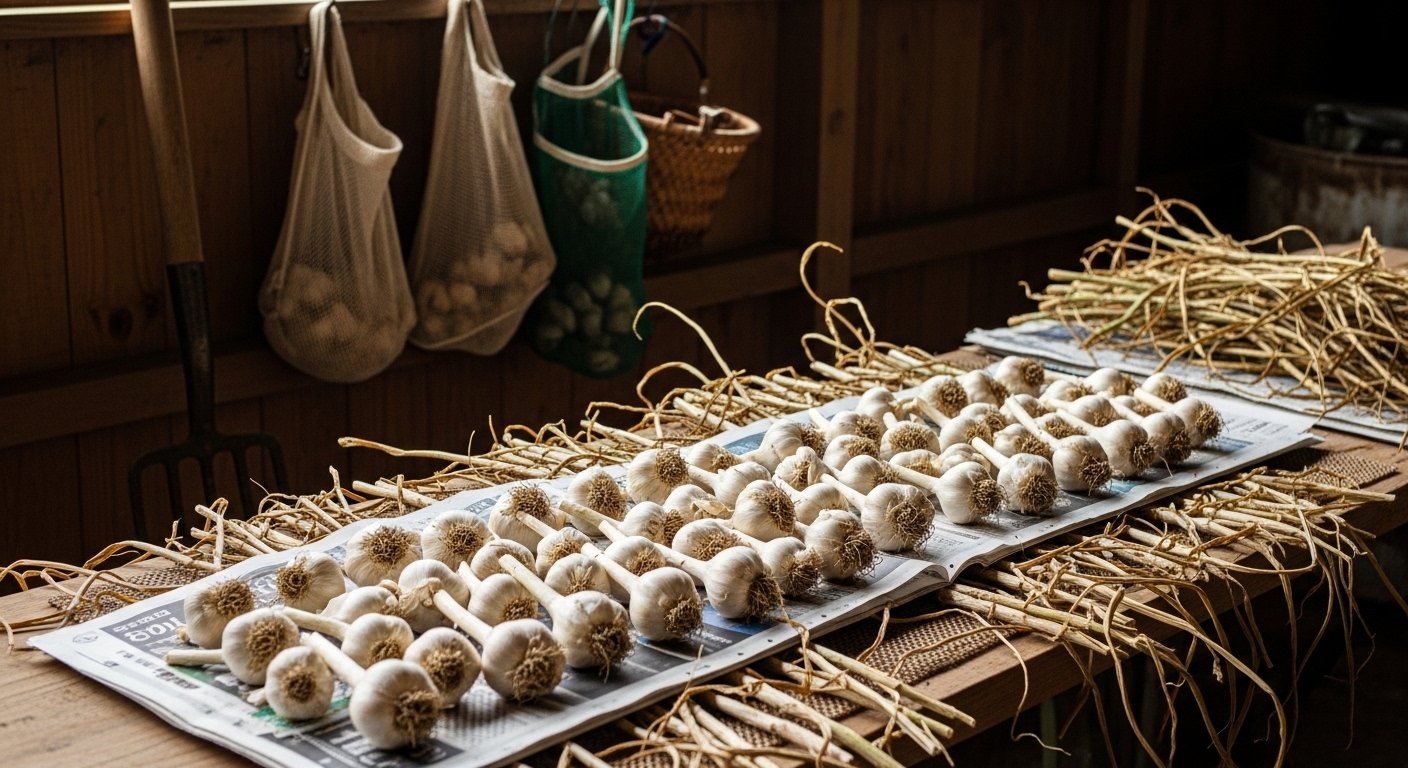 Harvesting Curing and Storing Garlic Correctly