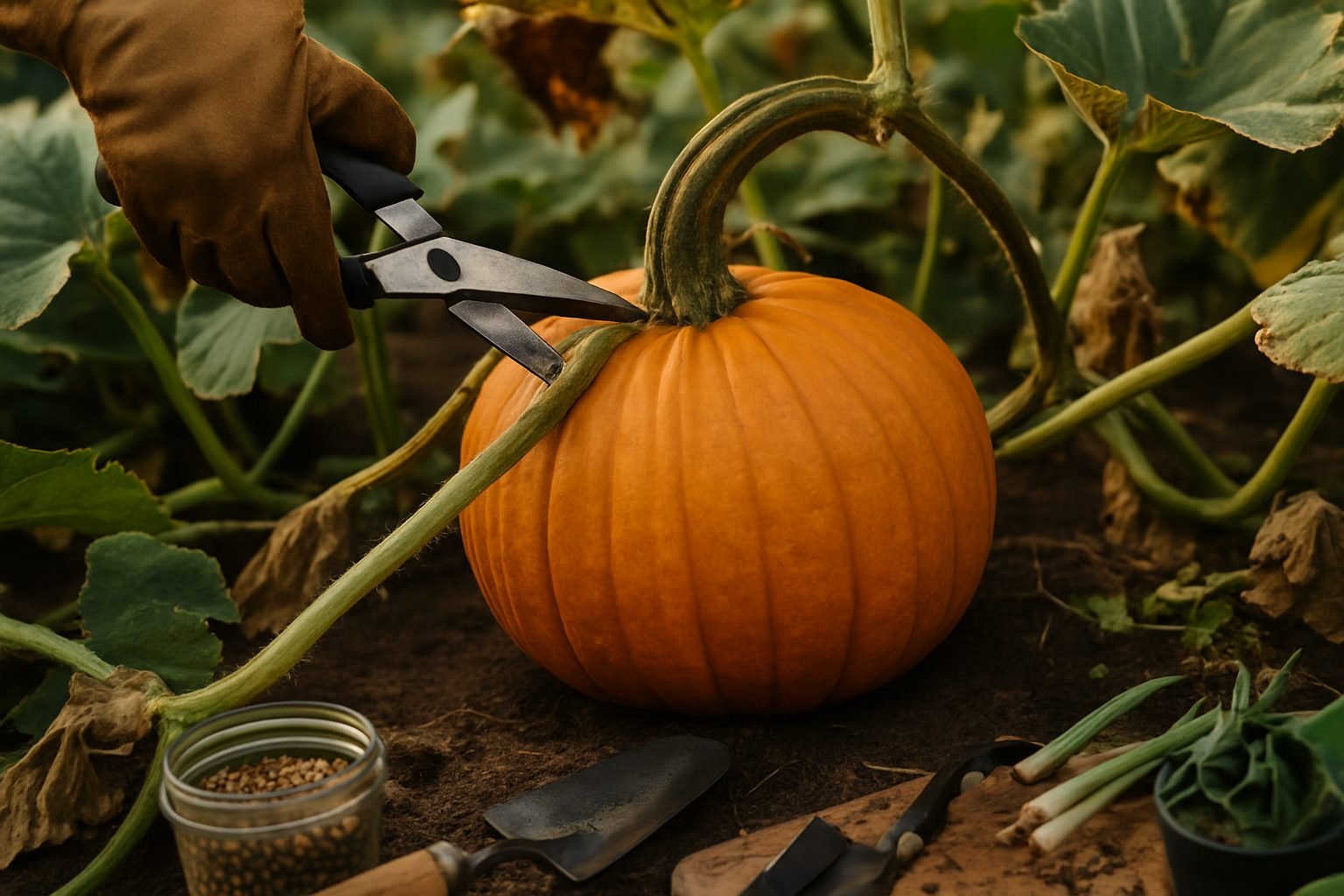 Harvesting Pumpkins