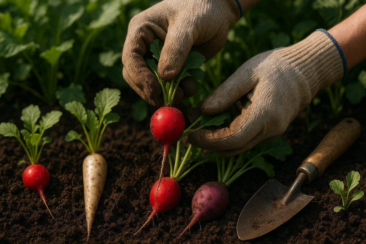 Harvesting Radishes at the Right Time