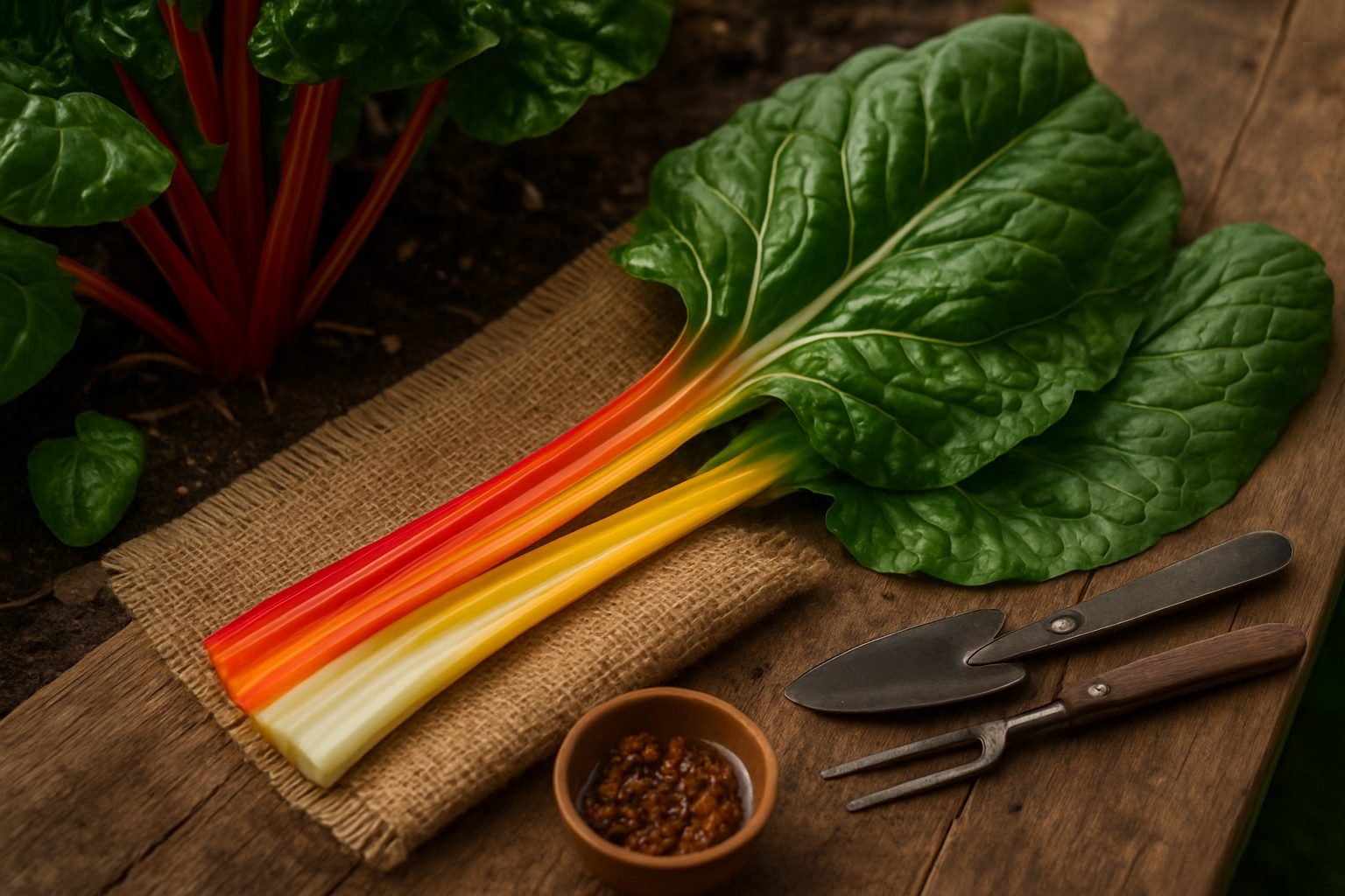 Harvesting Swiss Chard