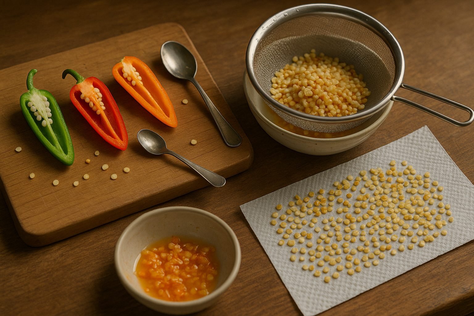 Harvesting and Cleaning Pepper Seeds
