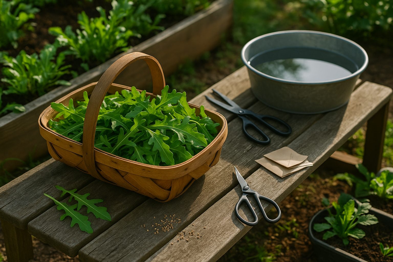 Harvesting and Enjoying Arugula