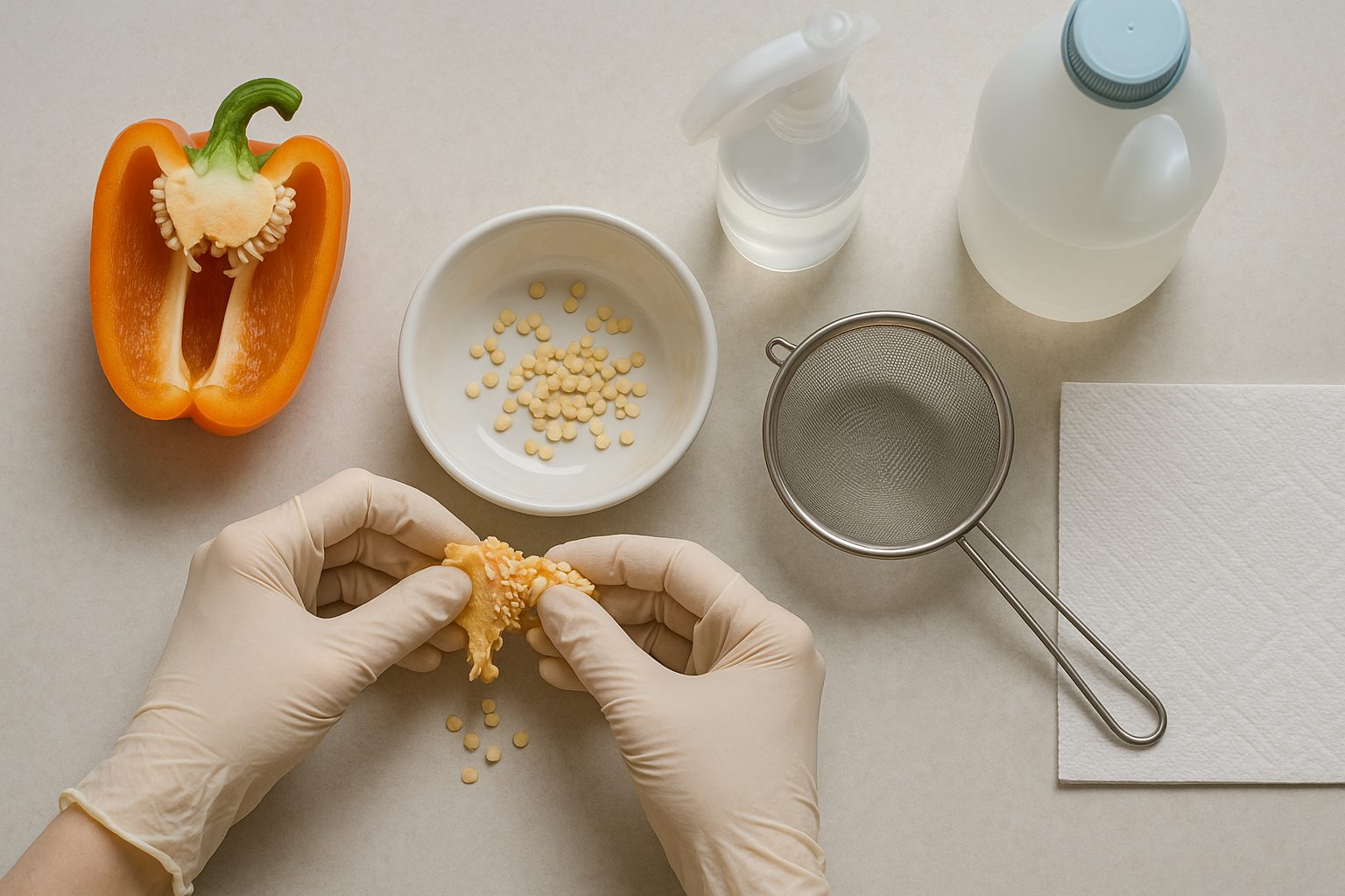 Harvesting and Extracting Pepper Seeds