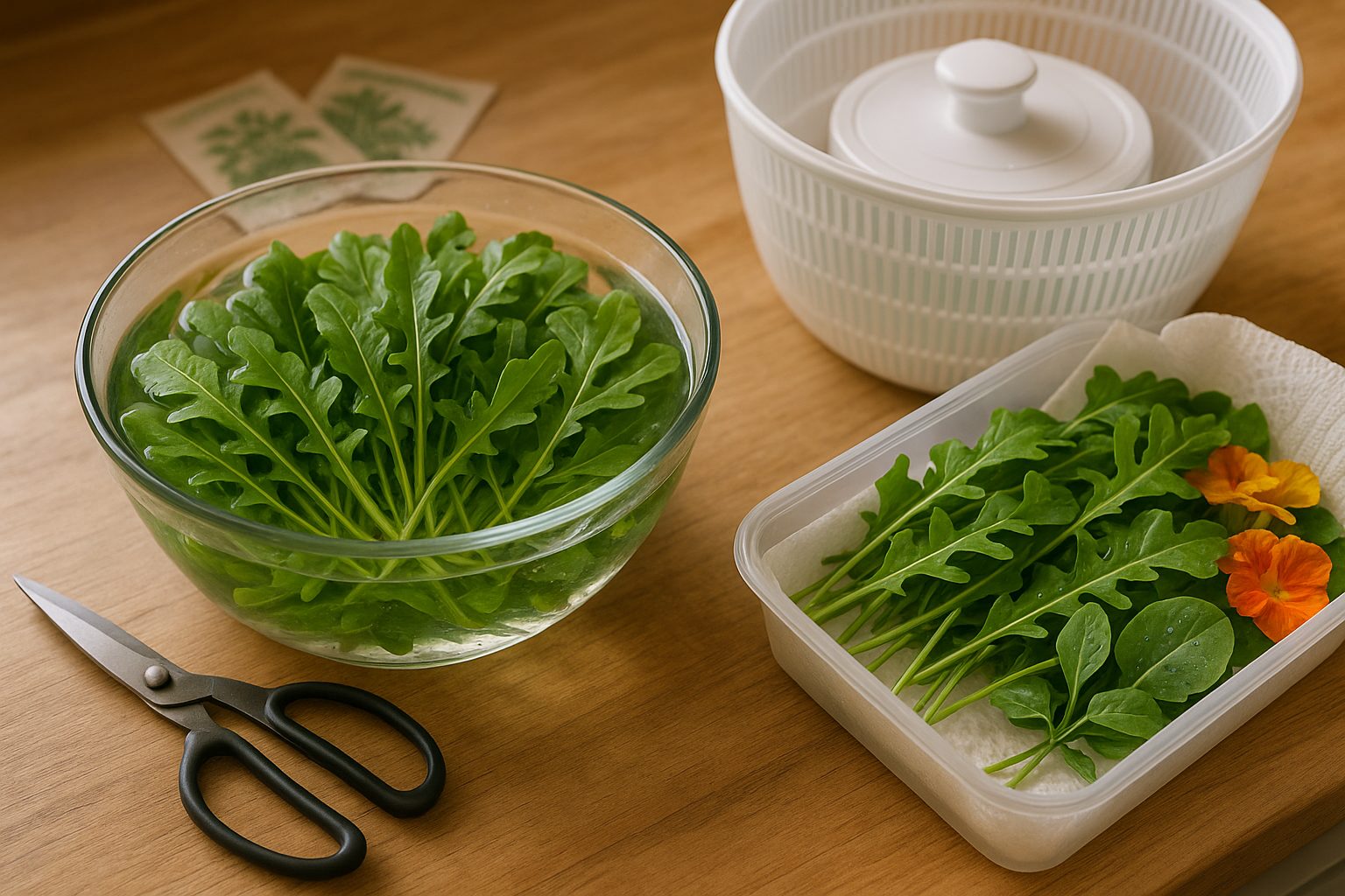 Harvesting and Storing Arugula