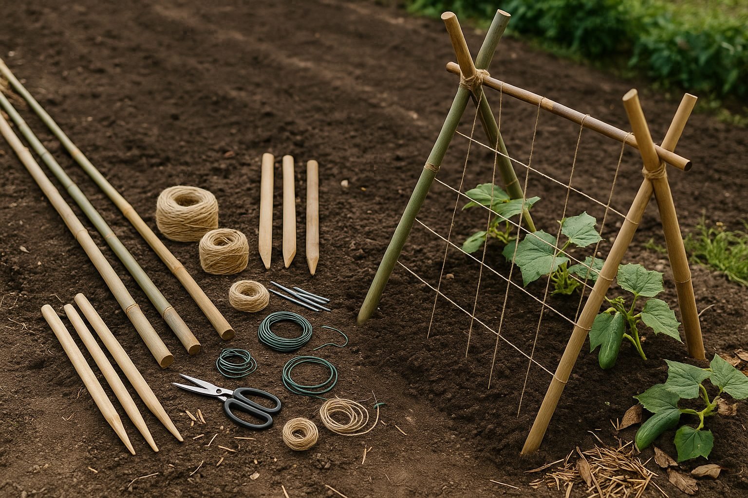 How to Build and Set Up a Cucumber Trellis