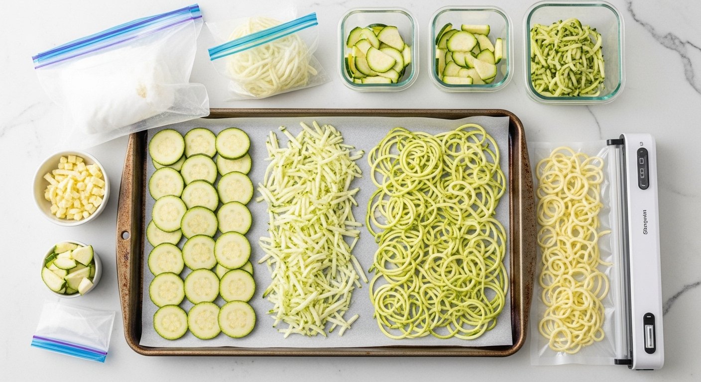 How to Freeze Zucchini Slices Shreds and Zoodles