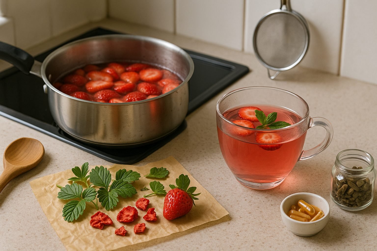 How to Make Strawberry Tea