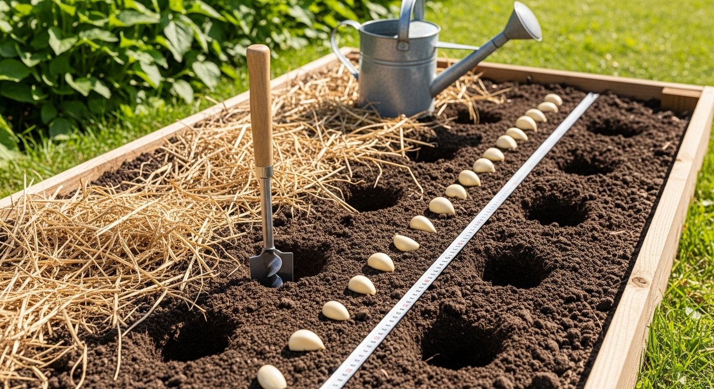 How to Plant Garlic with the Right Spacing