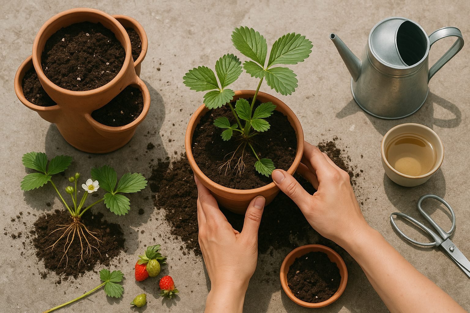 How to Plant Strawberries in Containers