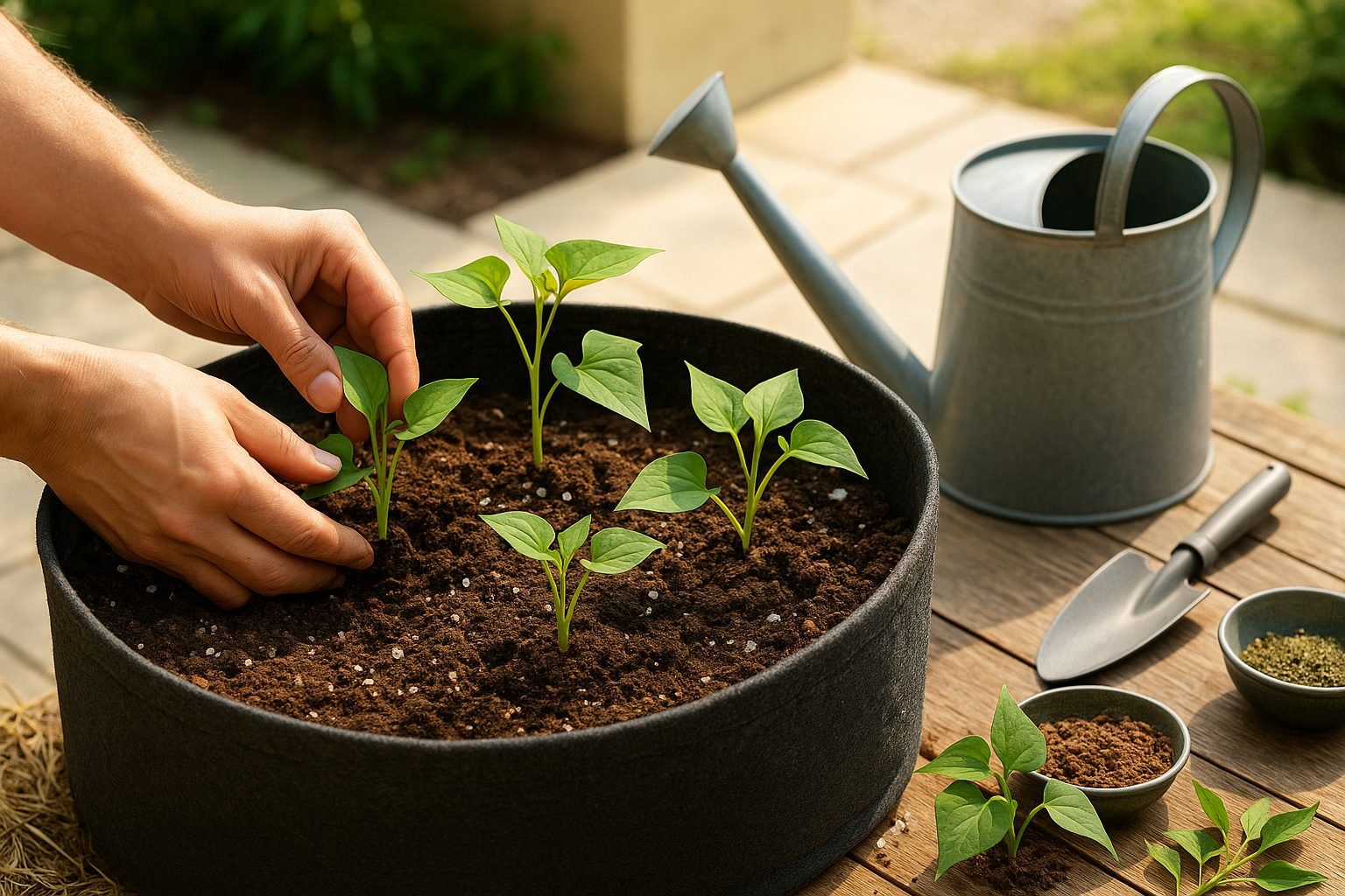 How to Plant Sweet Potatoes in Grow Bags