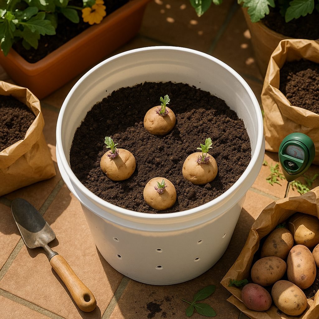 How to Plant and Care for Potatoes in Buckets