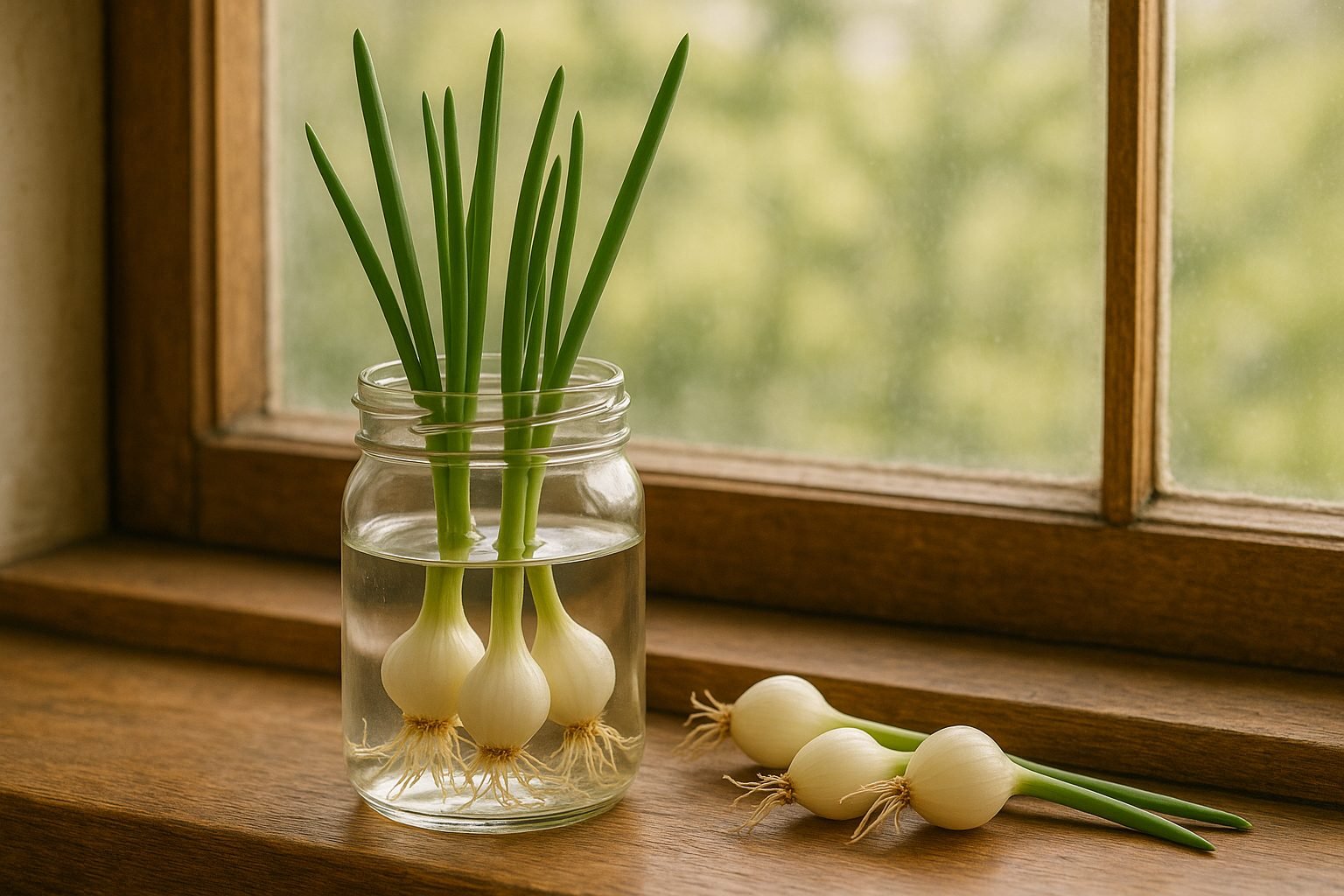 How to Regrow Green Onions from Kitchen Scraps