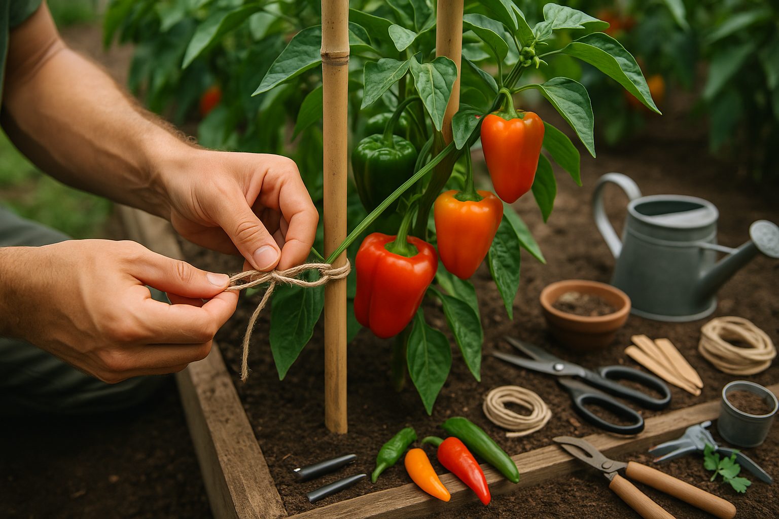 How to Stake Pepper Plants Properly