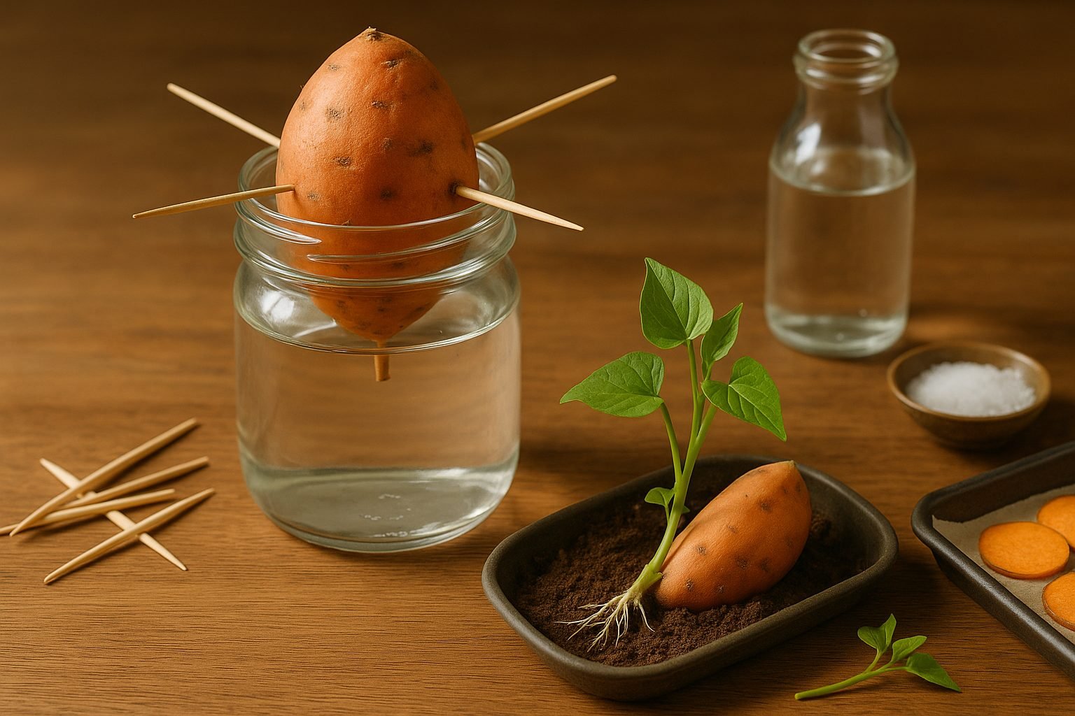How to Start Sweet Potato Slips in Water