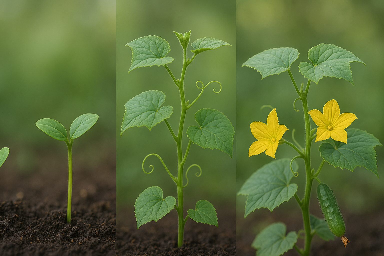 Key Growth Stages of Cucumber Plants