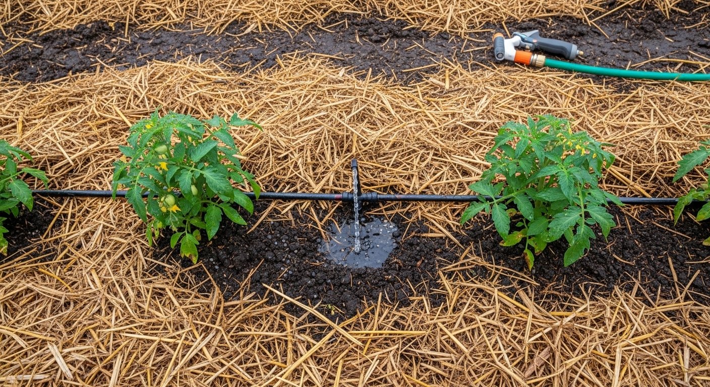 Maintain Soil Moisture with Mulching and Watering