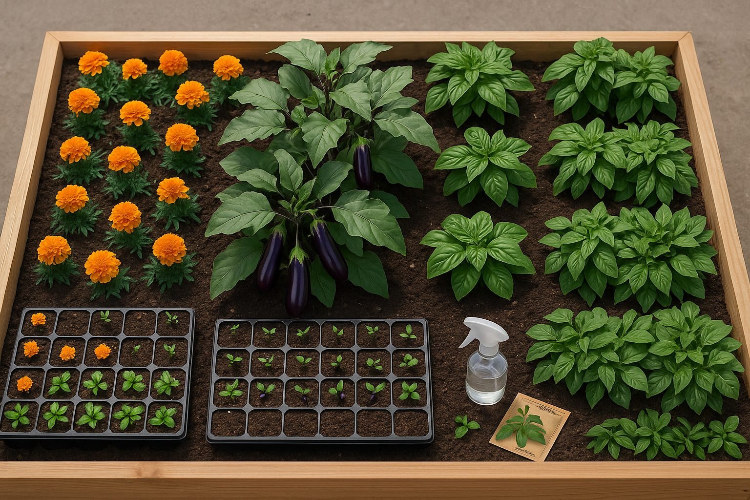 Modern Raised Beds and Planting Plans for Eggplants