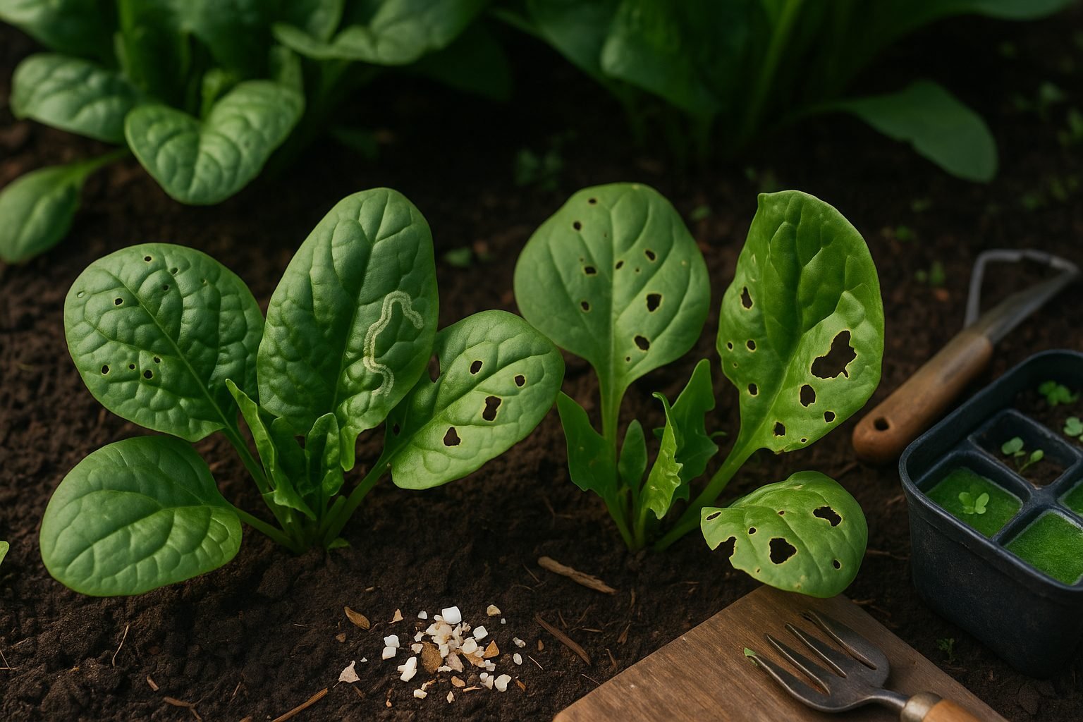 Pest and Insect Damage on Spinach