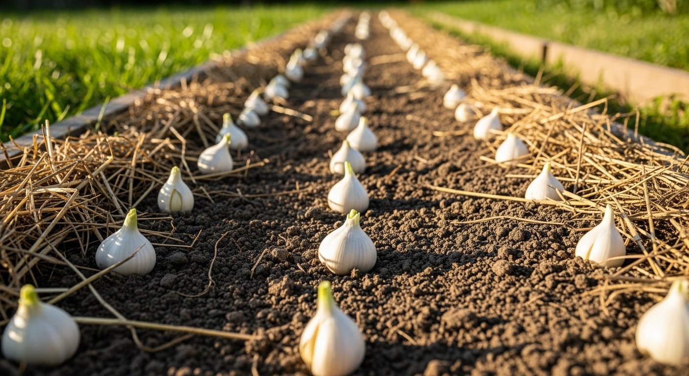 Planting Garlic Timing Spacing Technique