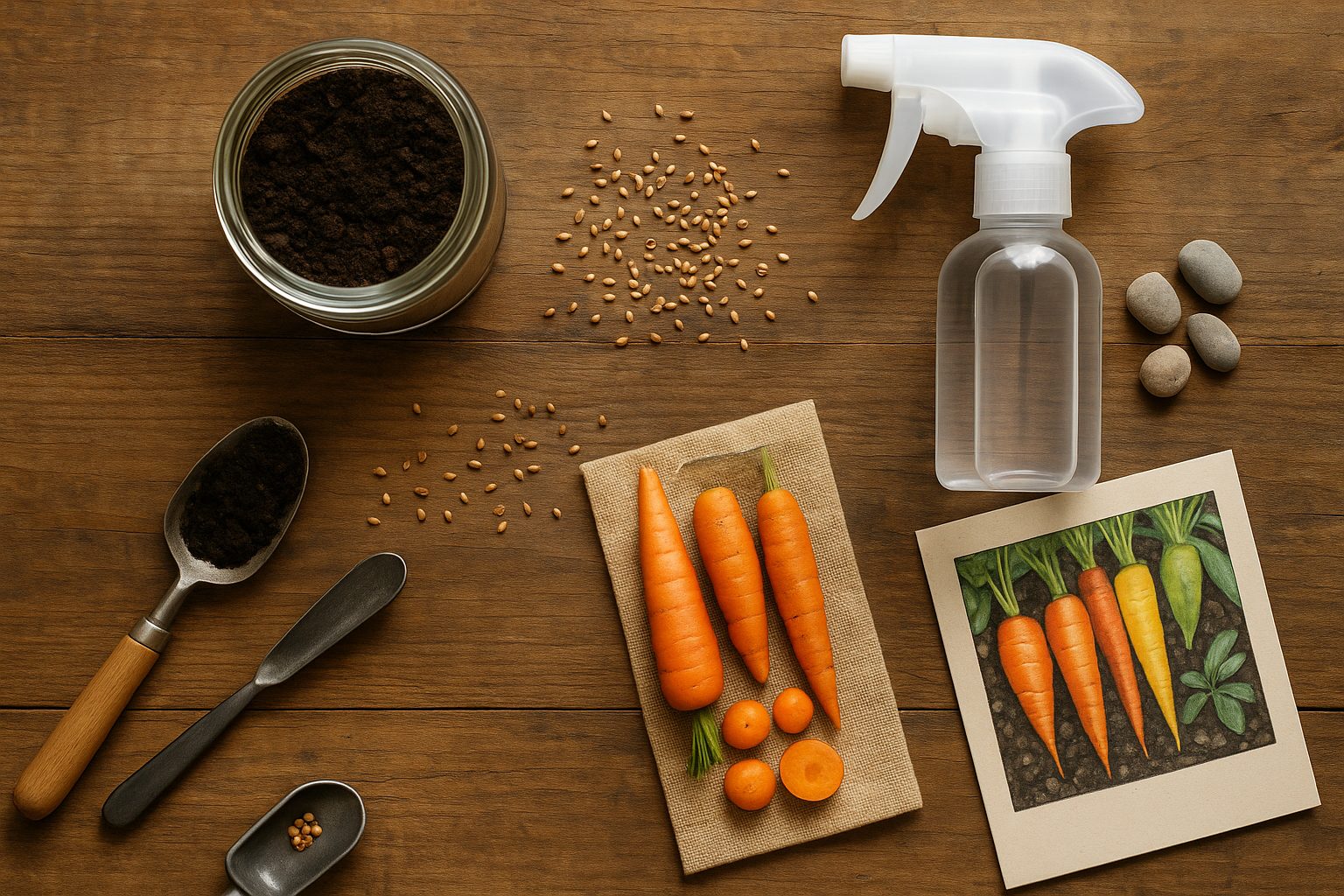 Planting Mini Carrots in Jars