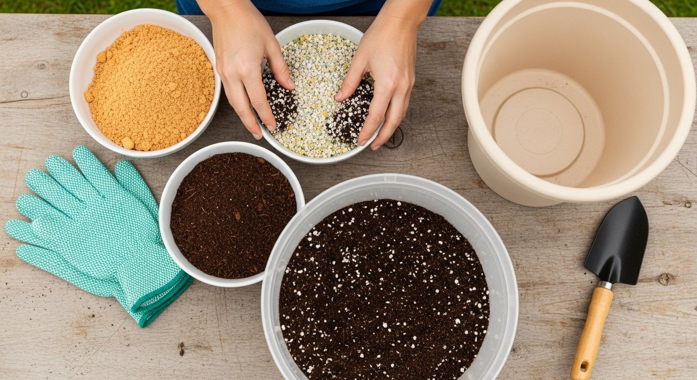 Planting Process Potting Mix