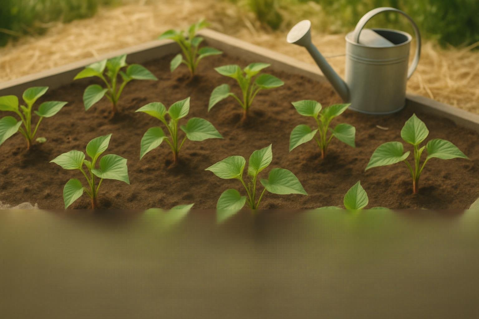 Planting Sweet Potato Slips