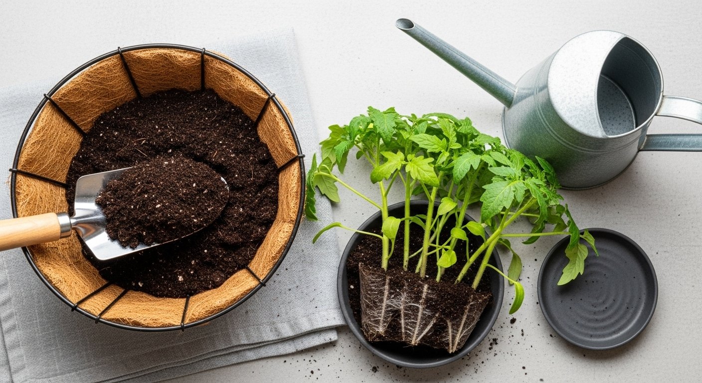 Planting Tomatoes in Hanging Baskets Step-by-Step Guide