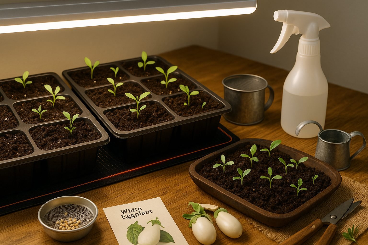 Planting White Eggplant
