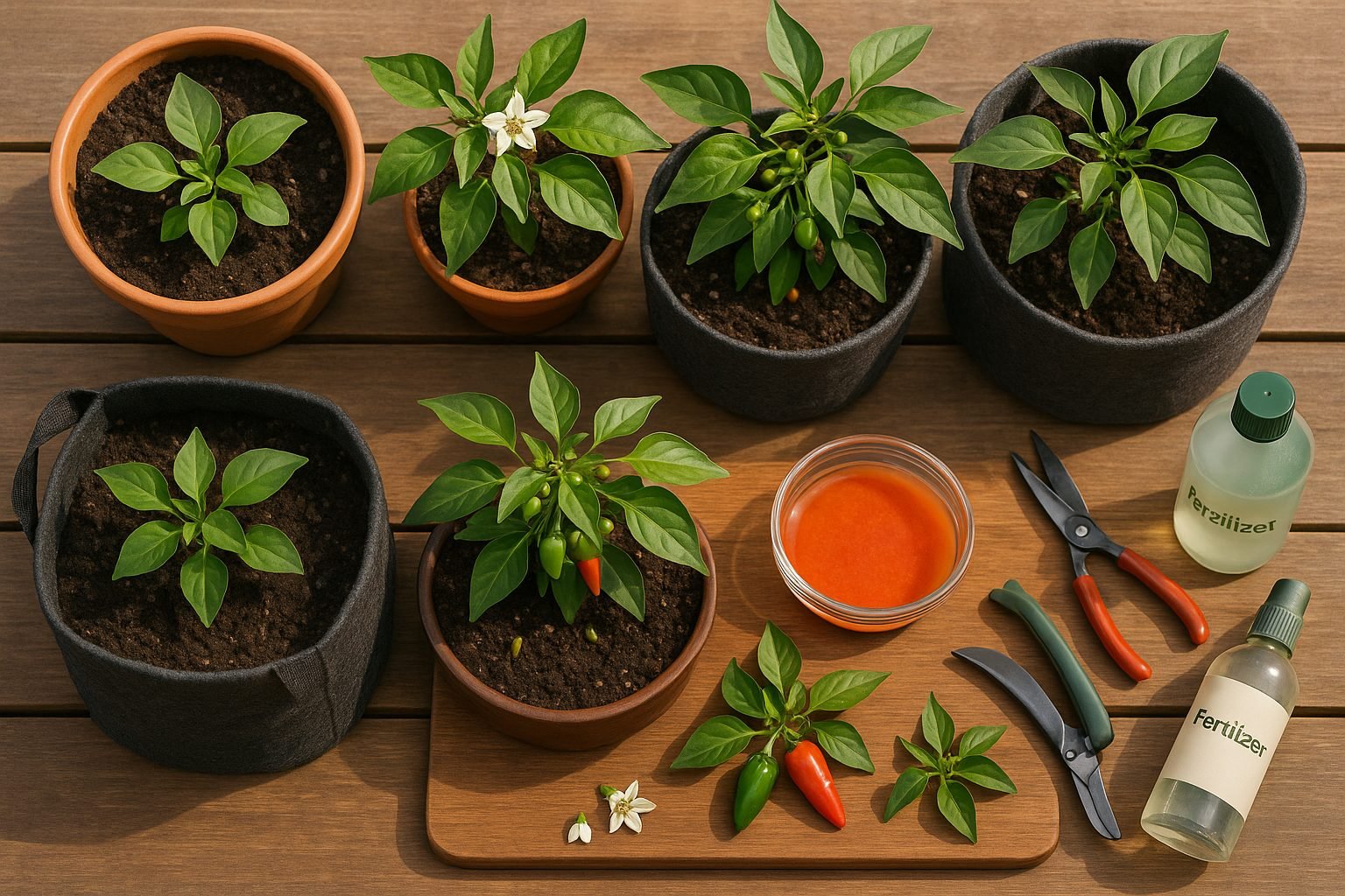 Planting and Caring for Container Peppers