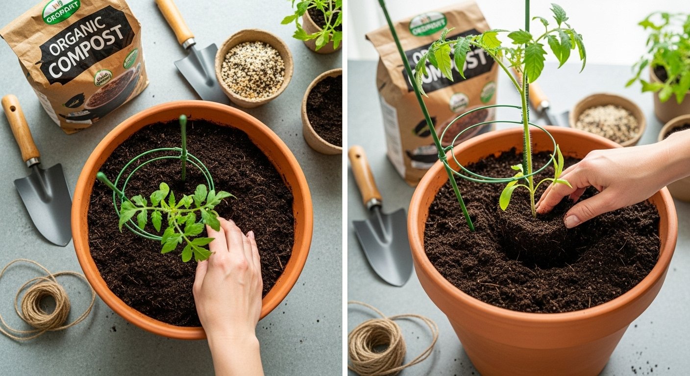 Potting Soil Planting Techniques Support