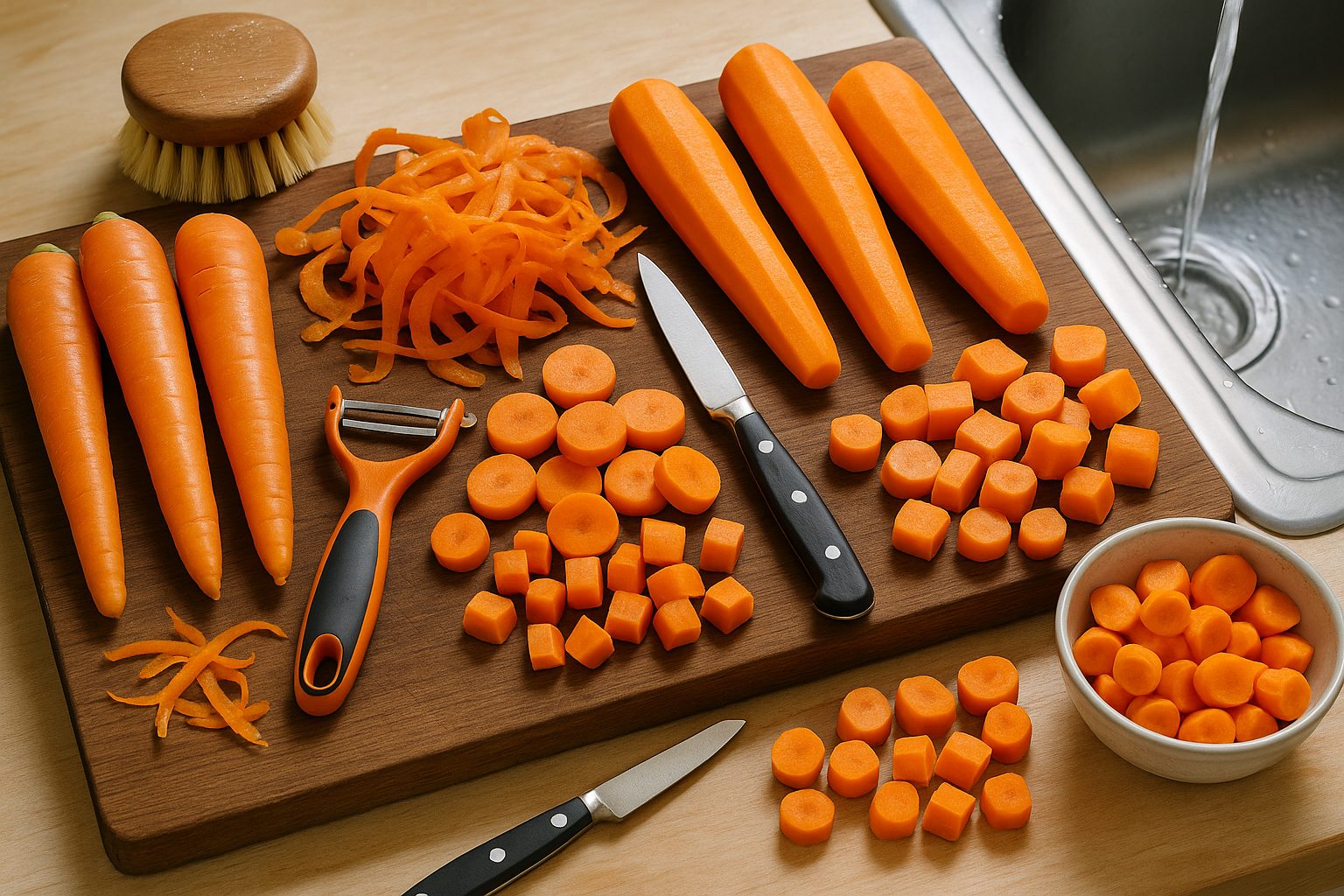 Preparing Carrots for Freezing