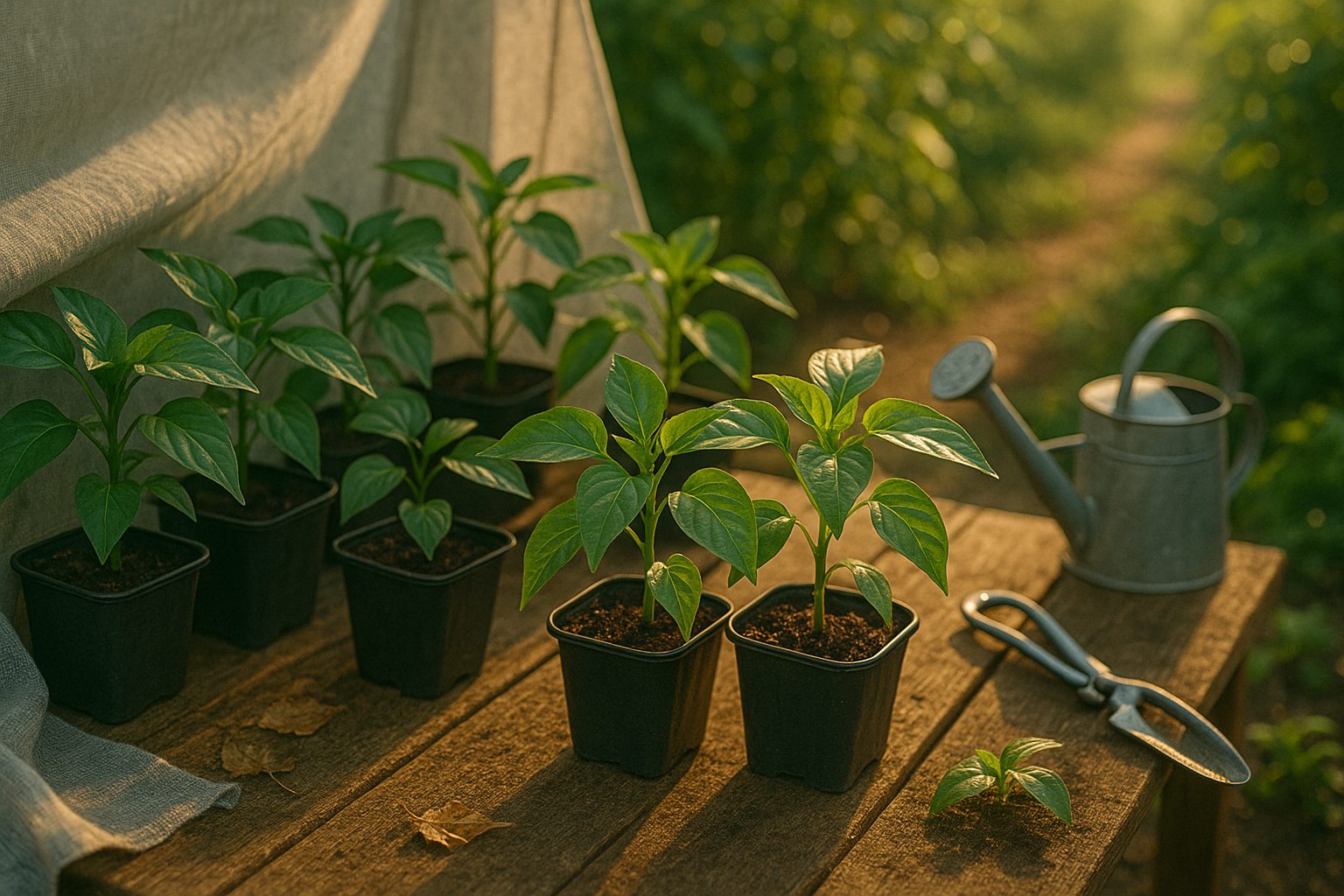 Preparing Peppers for Outdoor Sun Exposure Hardening Off