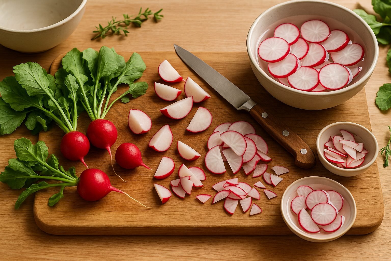Preparing Radishes for Cooking