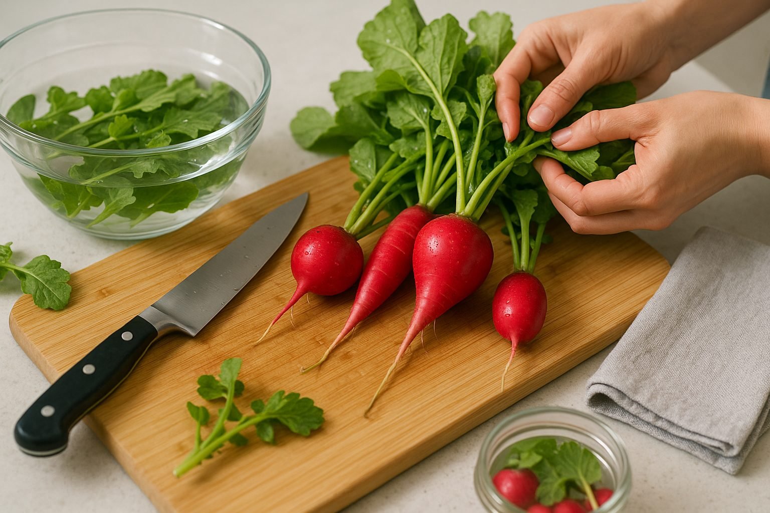 Preparing Radishes for Storage