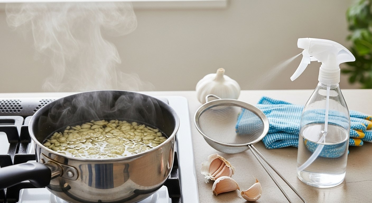 Preparing and Applying Garlic Spray