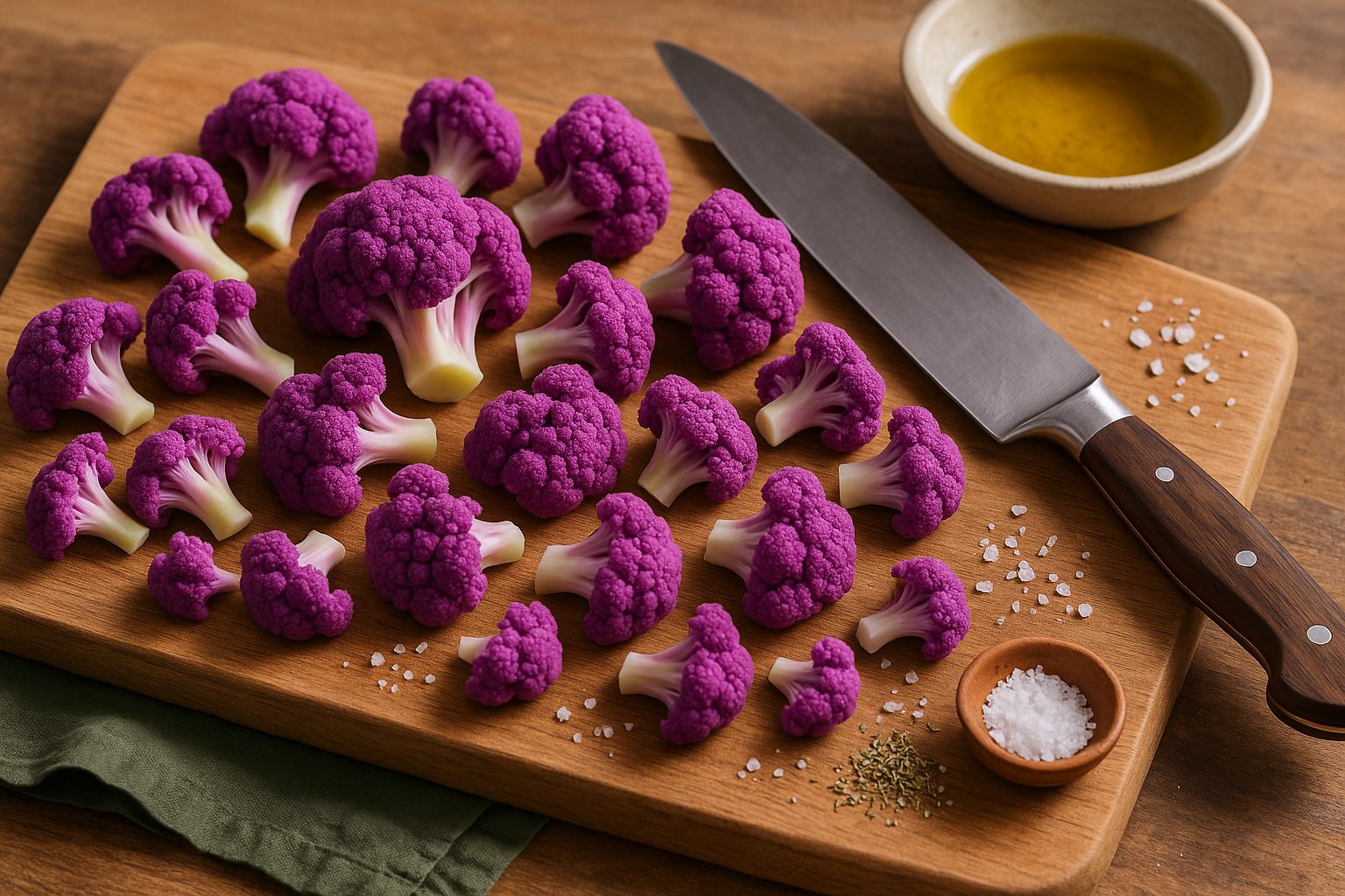 Preparing and Cooking with Purple Cauliflower