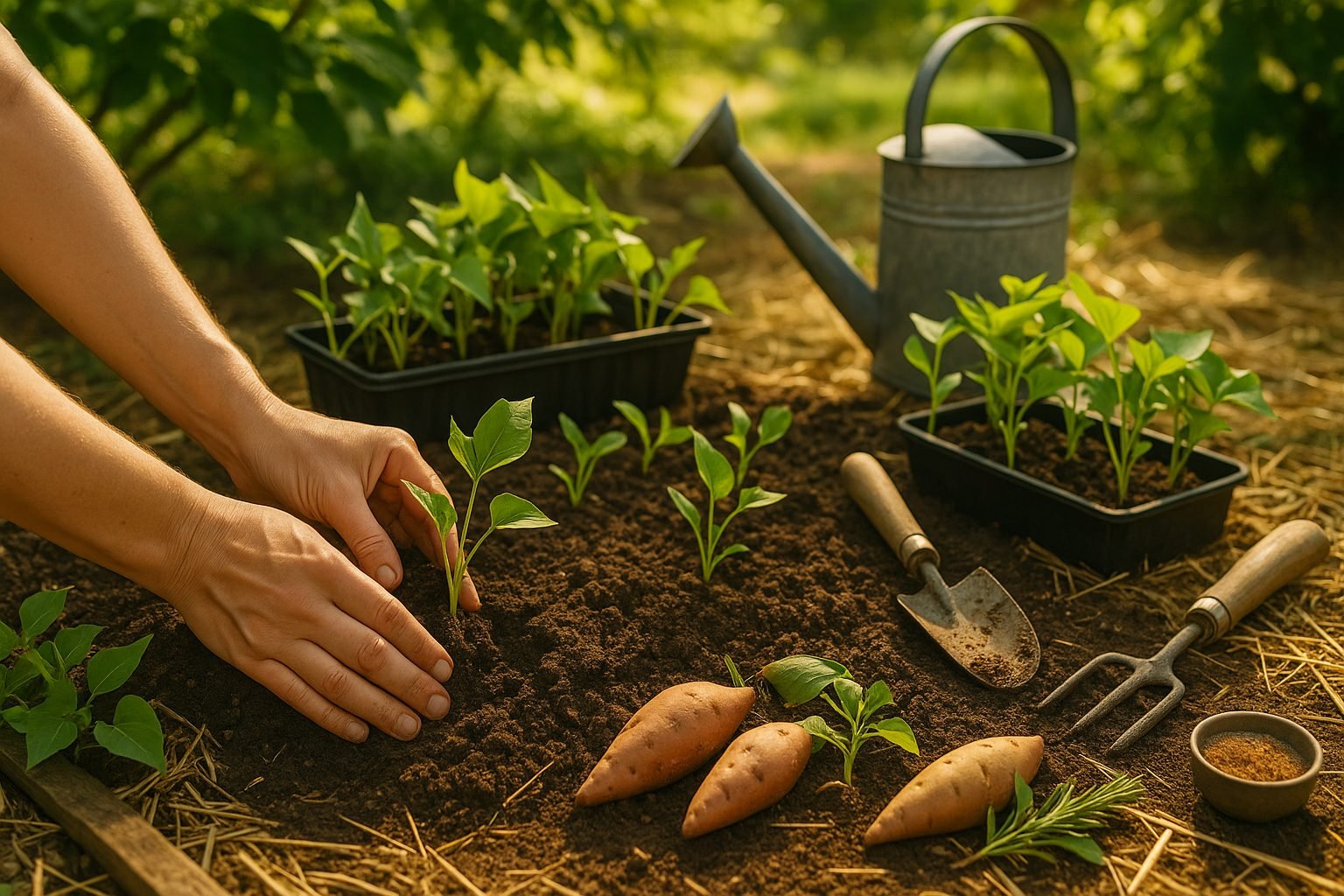 Preparing and Planting Sweet Potatoes
