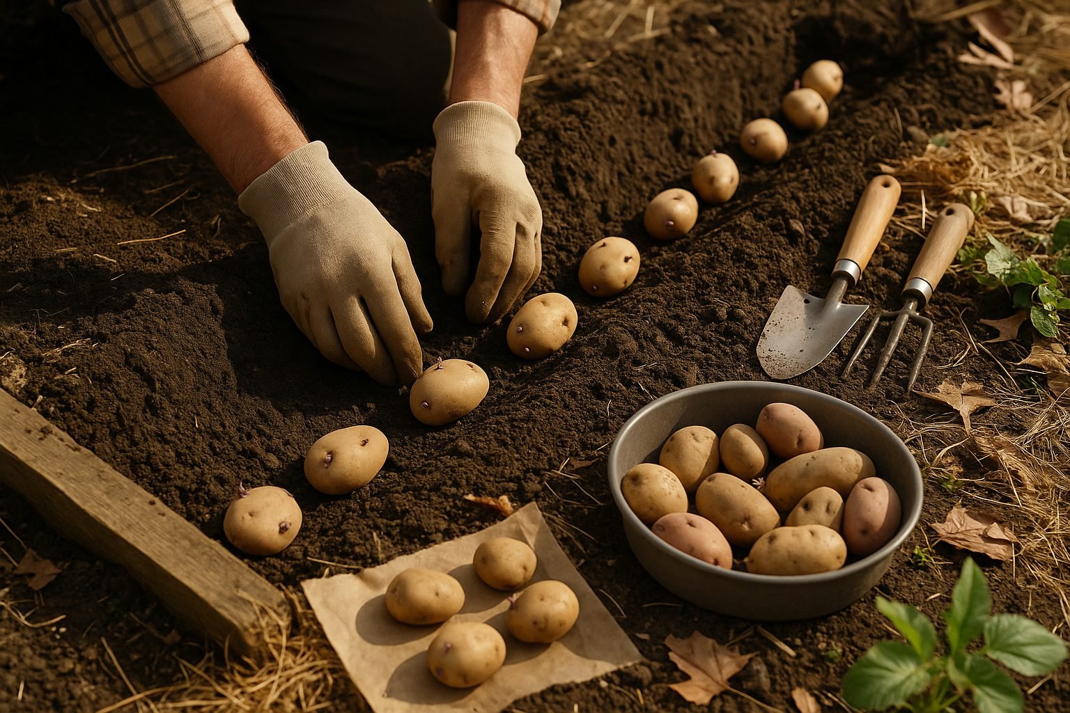 Preparing the Ground and Planting Potatoes